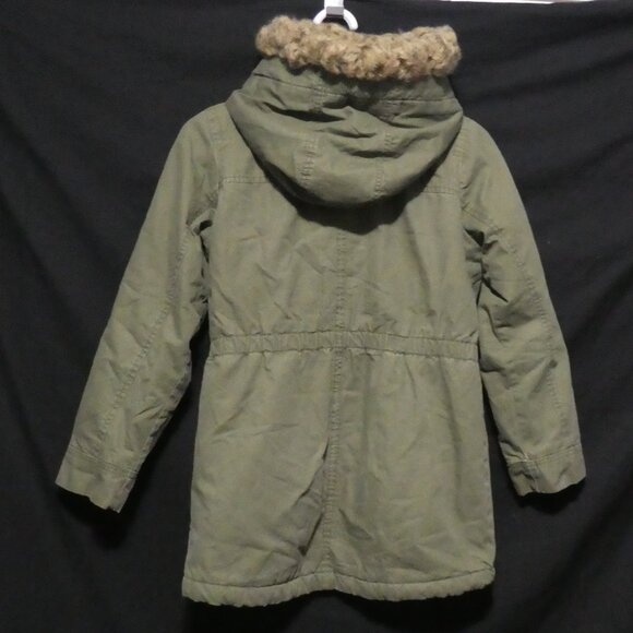 GAP KIDS | xl - extra large regular | Hooded Olive Green Sherpa Lined Parka - Picture 3 of 16
